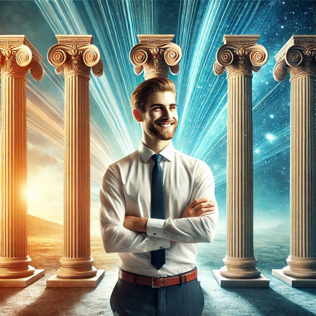 an image representing the 5 pillars of personal growth