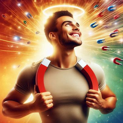A person attracting, like a magnet wealth, abundance, health and good relationships.