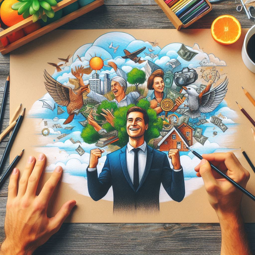 a person creating a vision for their life